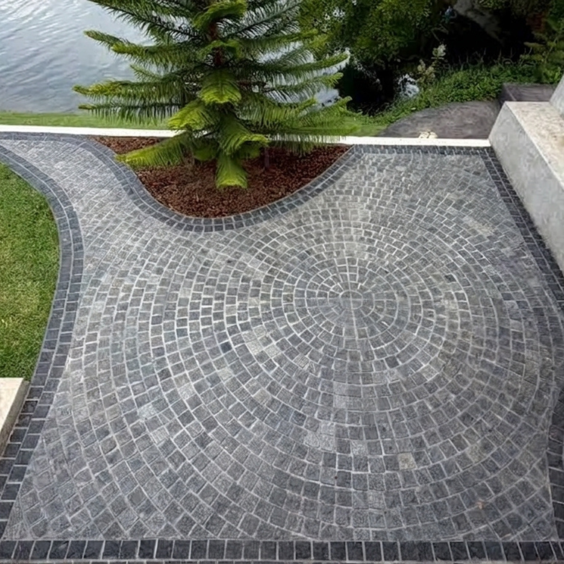 พื้นหินธรรมชาติสำหรับ Courtyard — ลานอเนกประสงค์